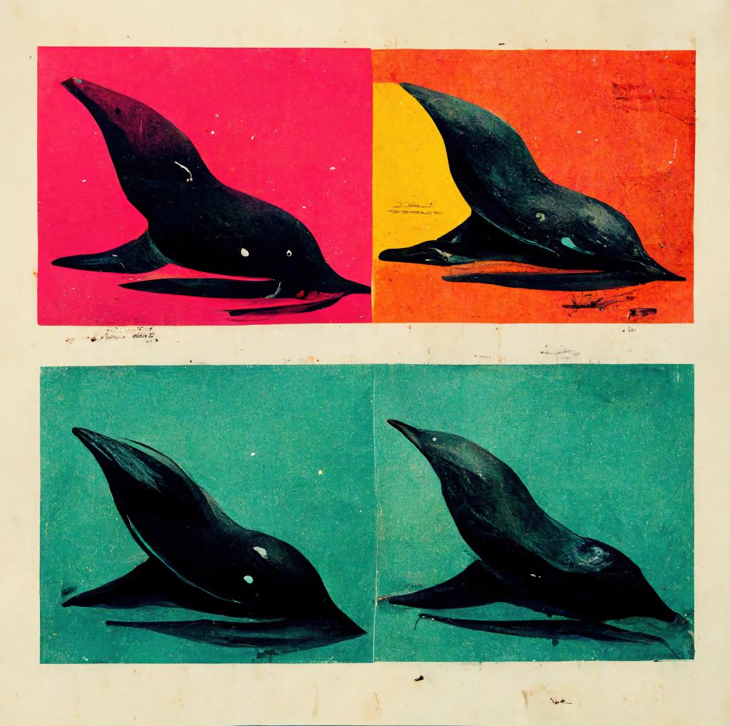 Imagine Faroe Islands inspired by Andy Warhol using  AI Technology, Midjourney. 